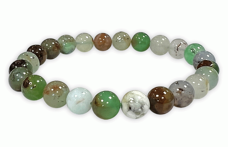 Chrysopras - A Qualität - Perlenarmband 6 mm