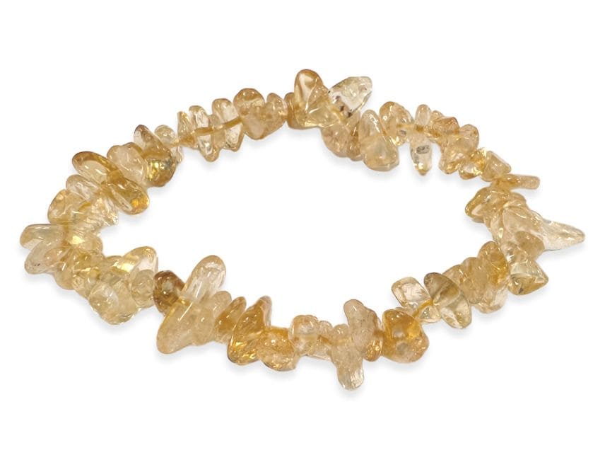 Citrin Splitterarmband (gebrannt) – Warme Goldtöne (5-8 mm)