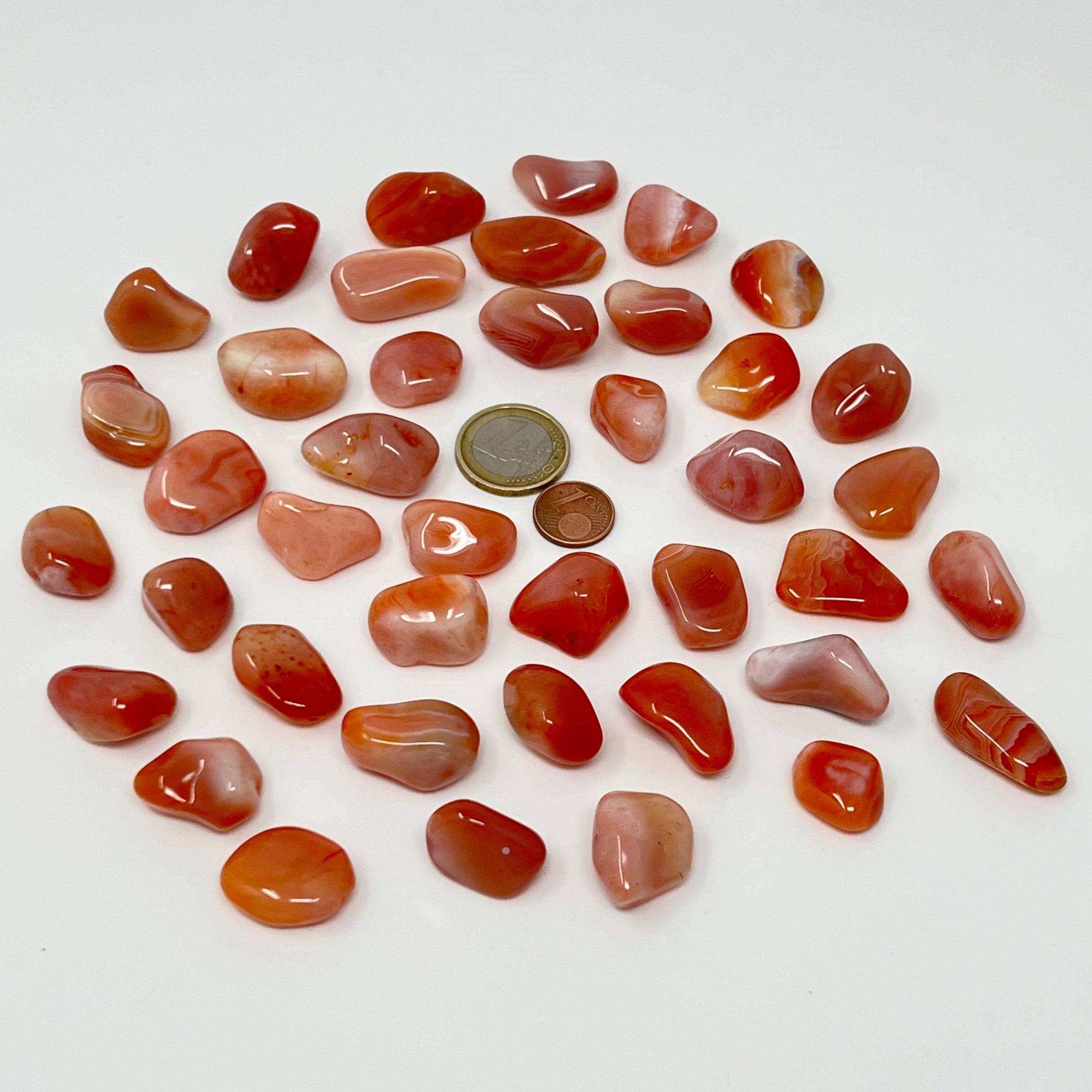 Aprikosenachat - Trommelstein - Größe 1-2 cm