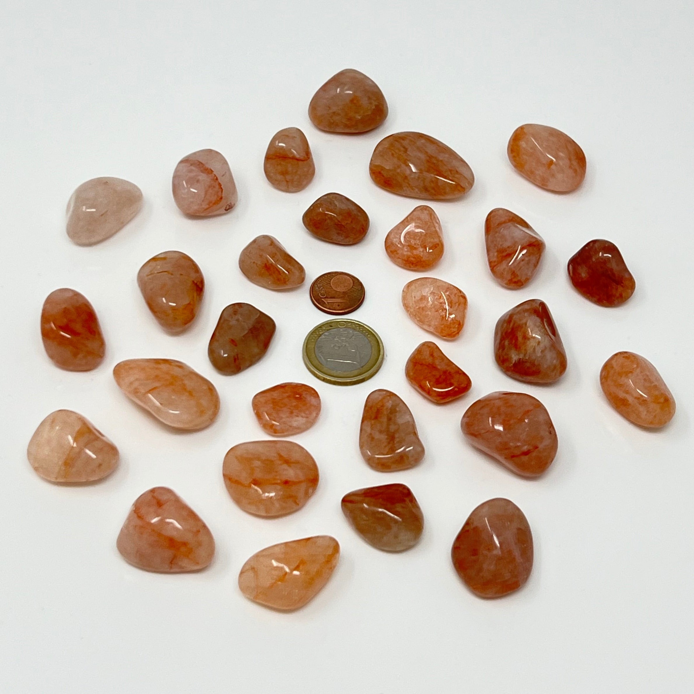 Hämatitquarz - Trommelstein - Größe 1,5-3 cm