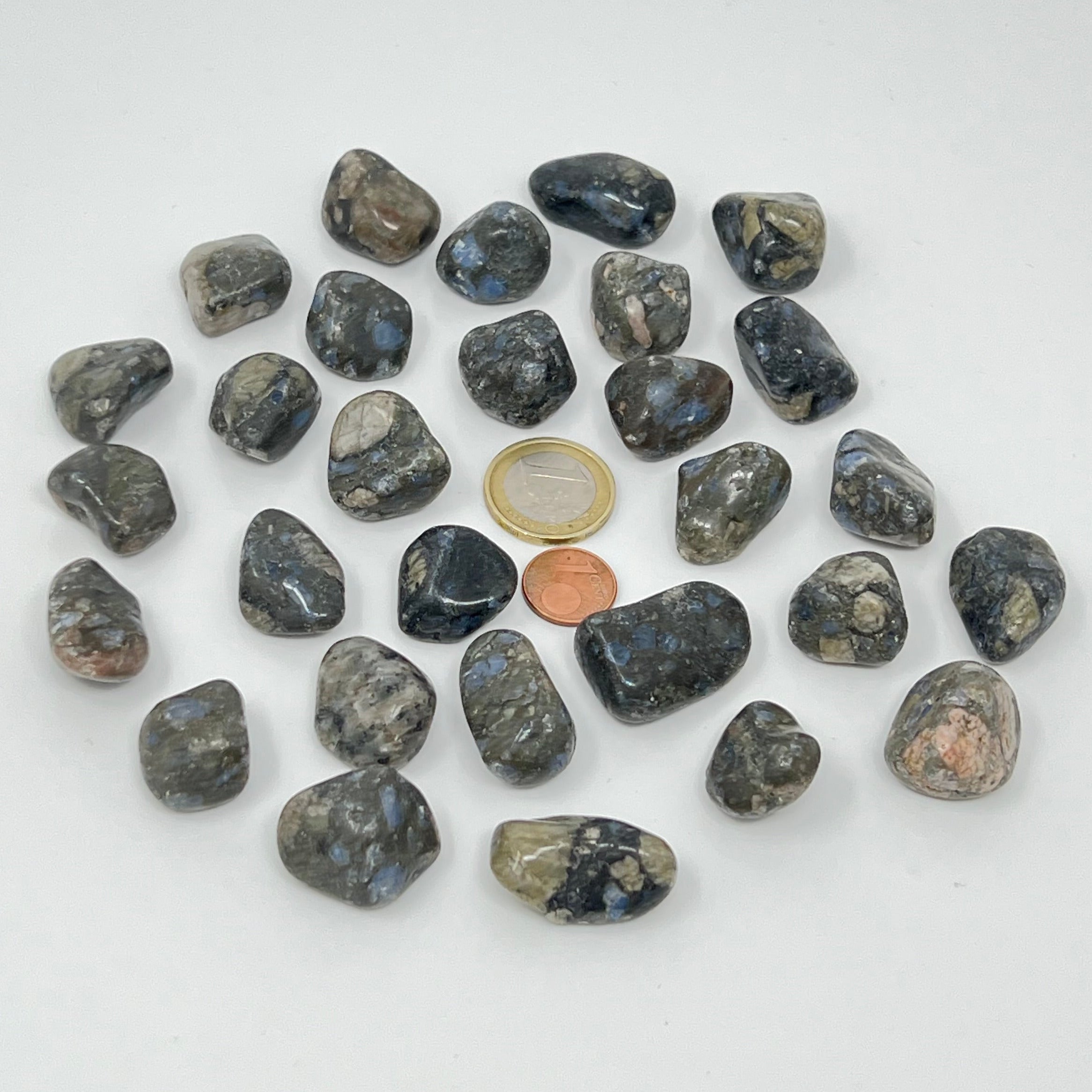 Blue Spot Stone - Trommelstein - Größe 1,5-3 cm