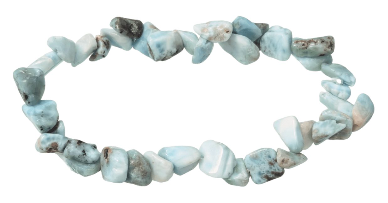 Dominikanisches Larimar Splitterarmband – Das Blau der Karibik in A-Qualität (4-8 mm)