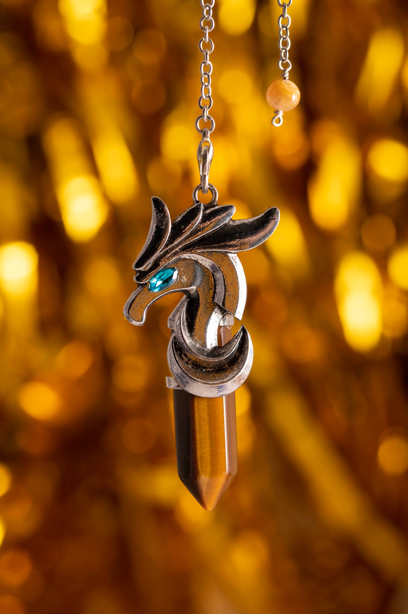 Drachen-Pendel – Tigerauge – 65 mm