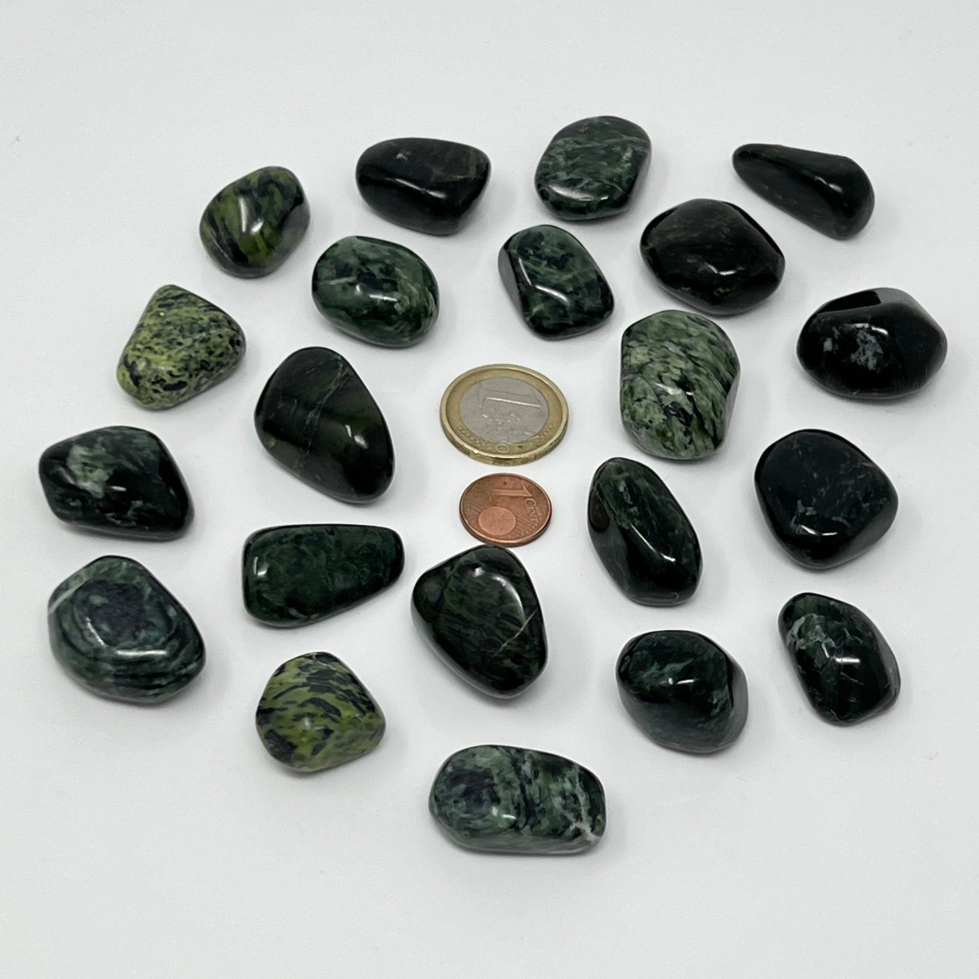 Serpentin - Trommelstein - Größe 2-3 cm