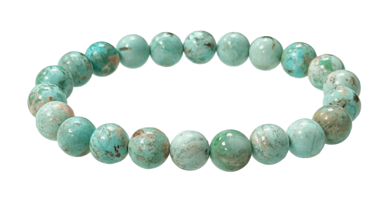 Echtes Peru Türkis Armband – Seltene Natur AA-Qualität (8 mm)
