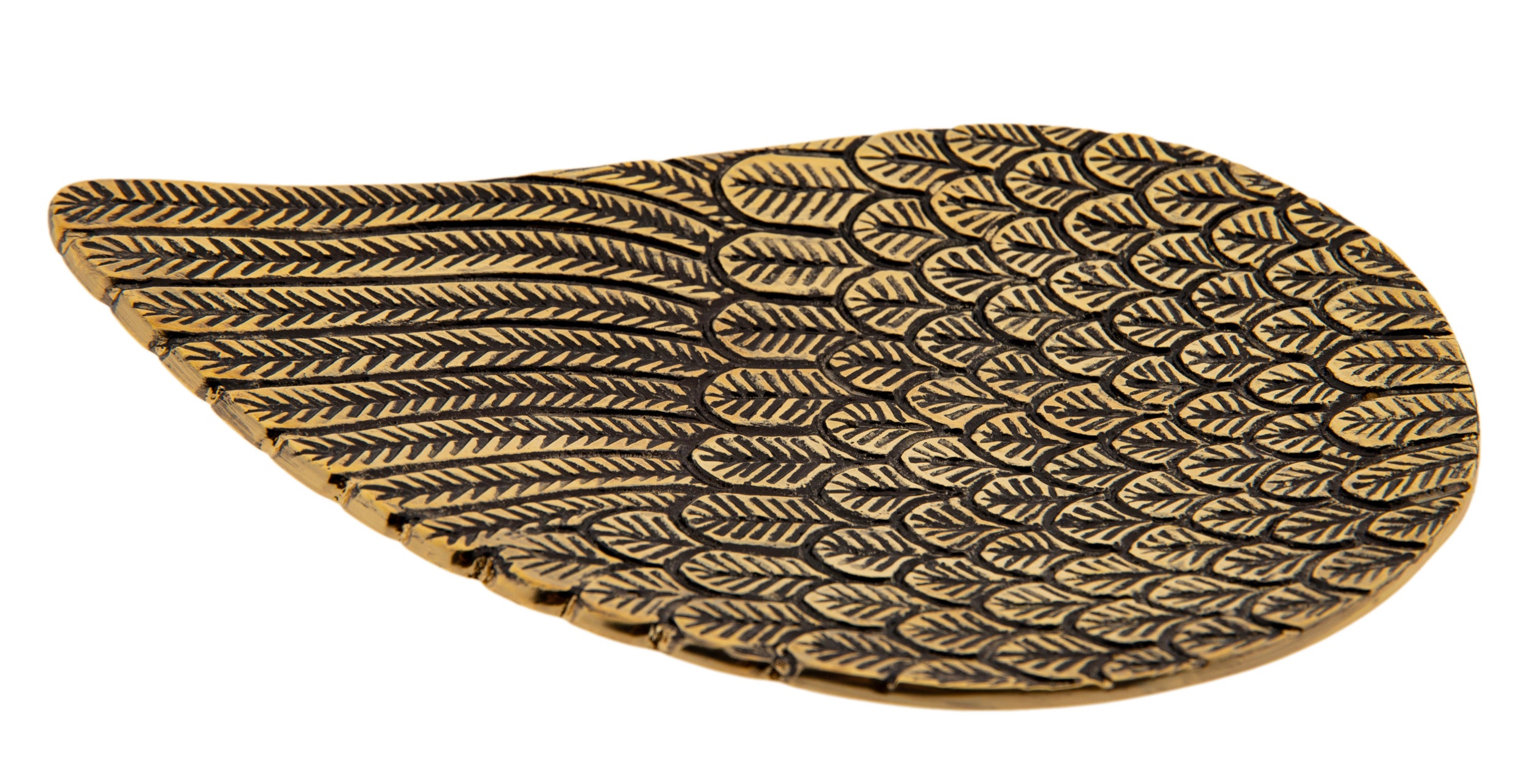 Engelsflügel – Gold/Antik – Weißmetall – Räucherstäbchenhalter – 20,5 x 13,5 cm