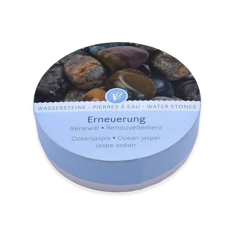 Erneuerung und Regeneration – Lapis-Vitalis - Ozeanjaspis Wassersteine ca. 100 g in Pappschachtel