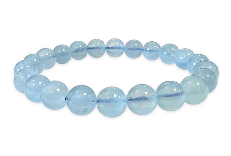 Exklusives Mosambik Aquamarin Armband – Kristalline Reinheit in AA-Qualität (8 mm)