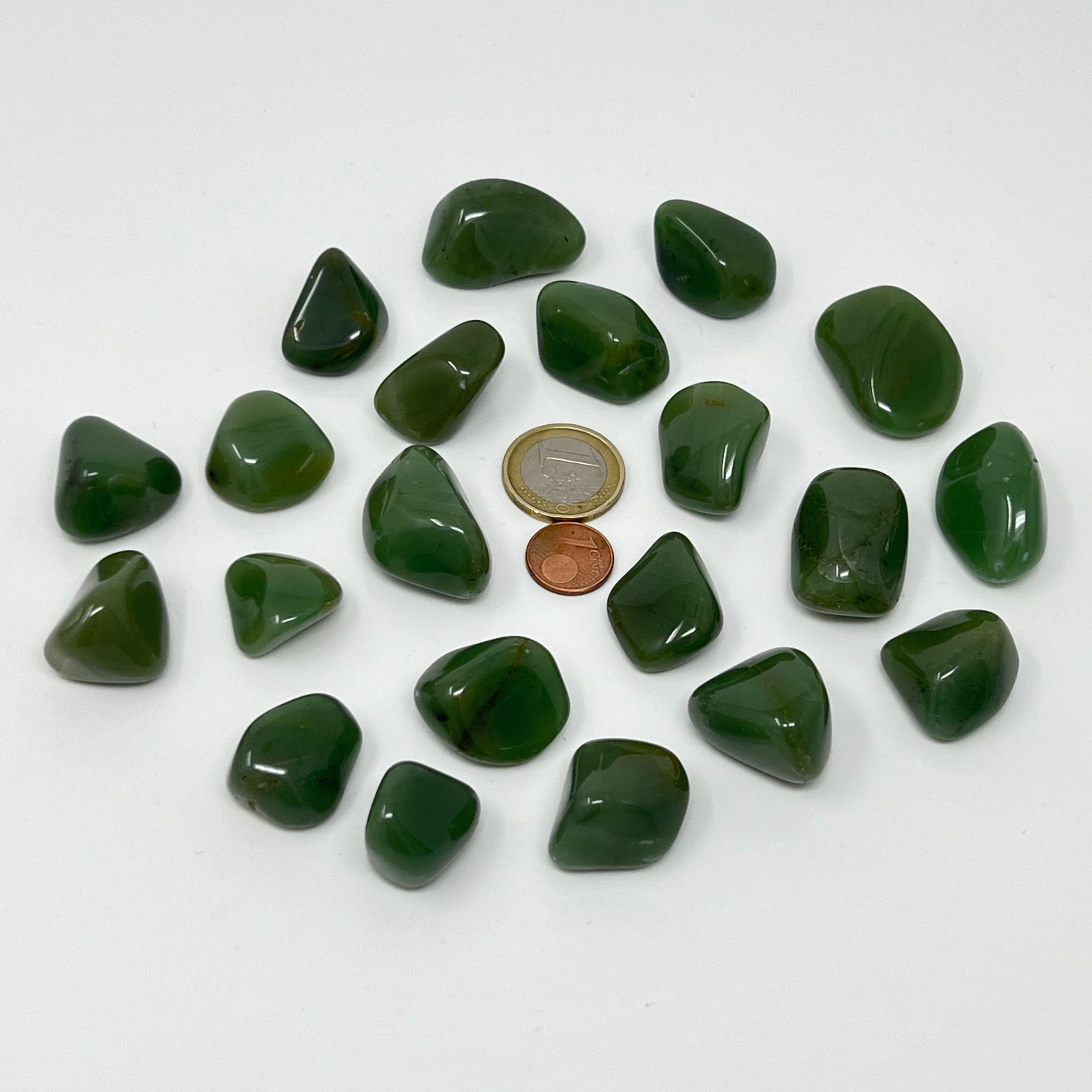 Chalcedon grün (Chromchalcedon) - Trommelstein - Größe 2-3,5 cm