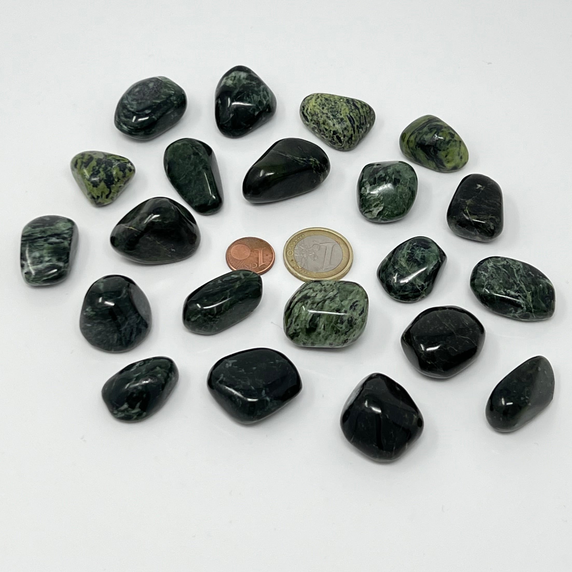 Serpentin - Trommelstein - Größe 2-3 cm