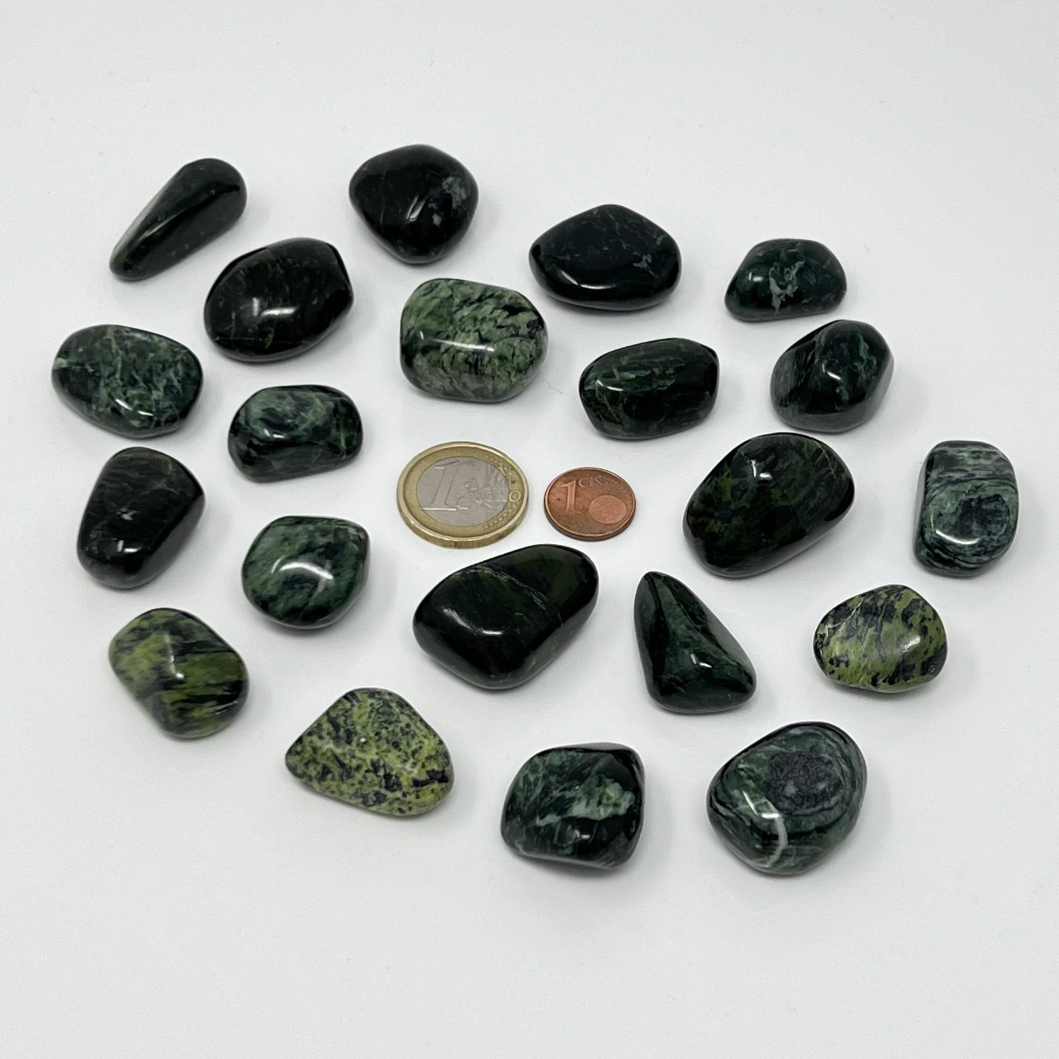 Serpentin - Trommelstein - Größe 2-3 cm