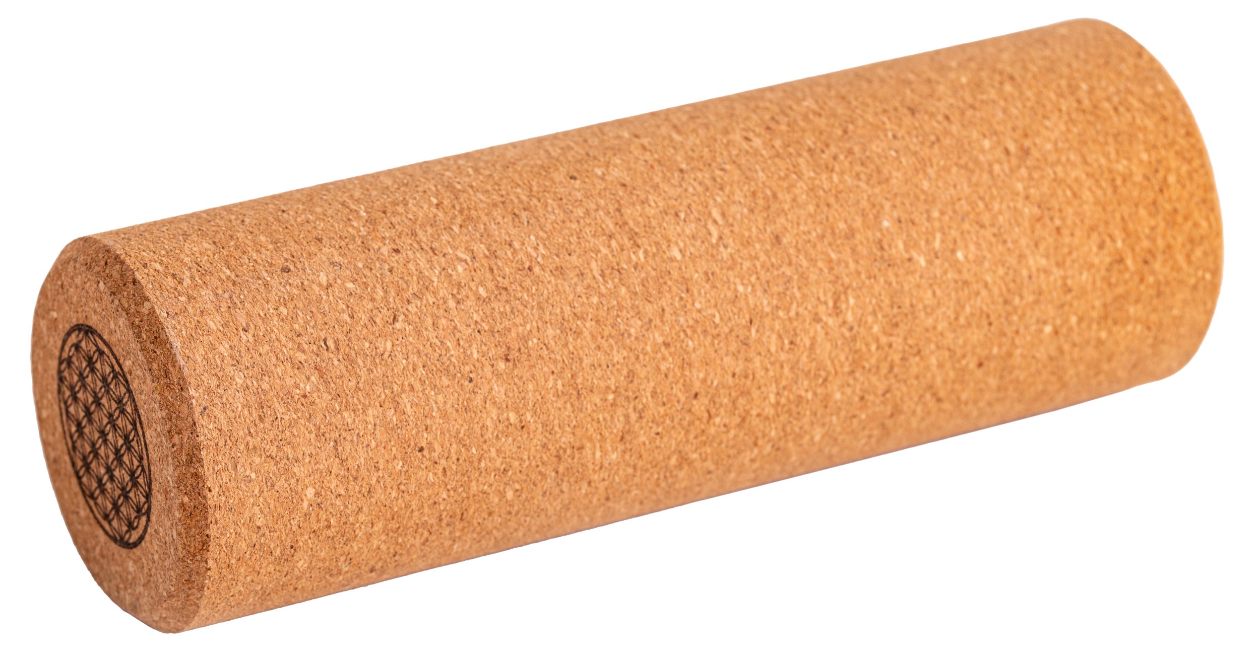 Faszienrolle aus Kork – klein – L: 15 cm, ø 5 cm – Blume des Lebens