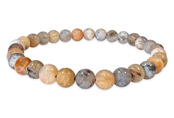 Feder Achat - A Qualität - Perlenarmband 5,5-6,5 mm