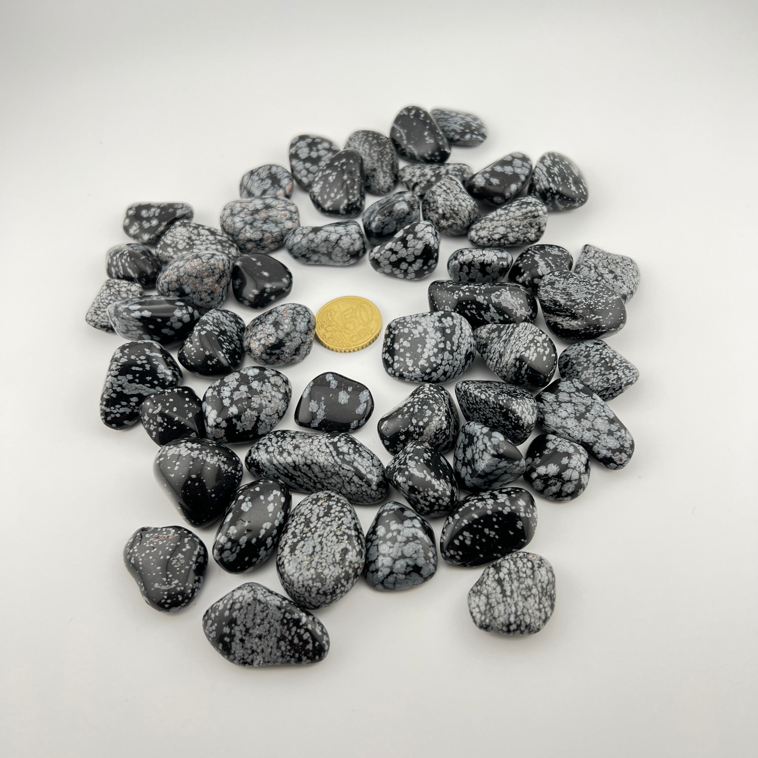 Schneeflockenobsidian - Trommelstein - Größe 2 - 3,5 cm