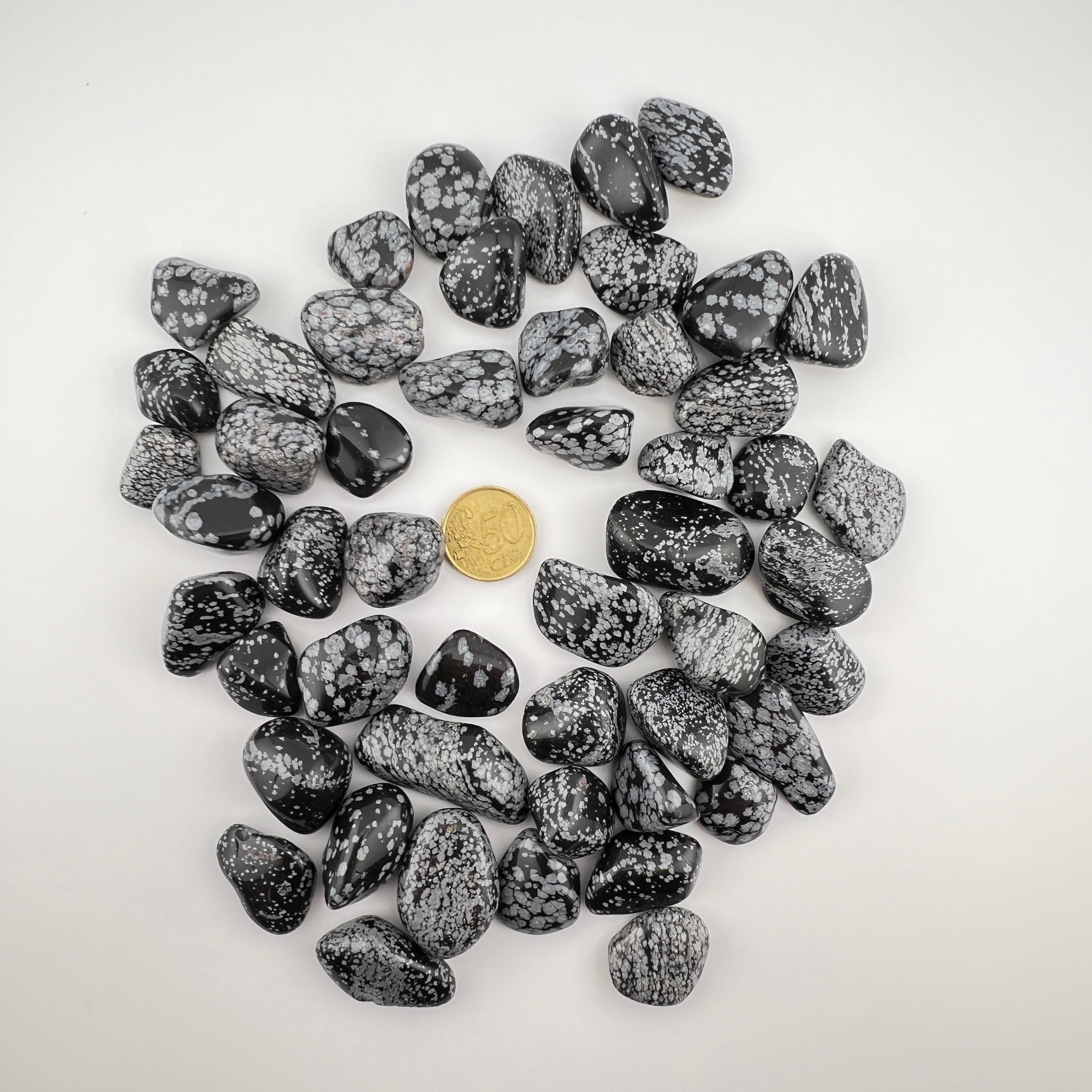Schneeflockenobsidian - Trommelstein - Größe 2 - 3,5 cm
