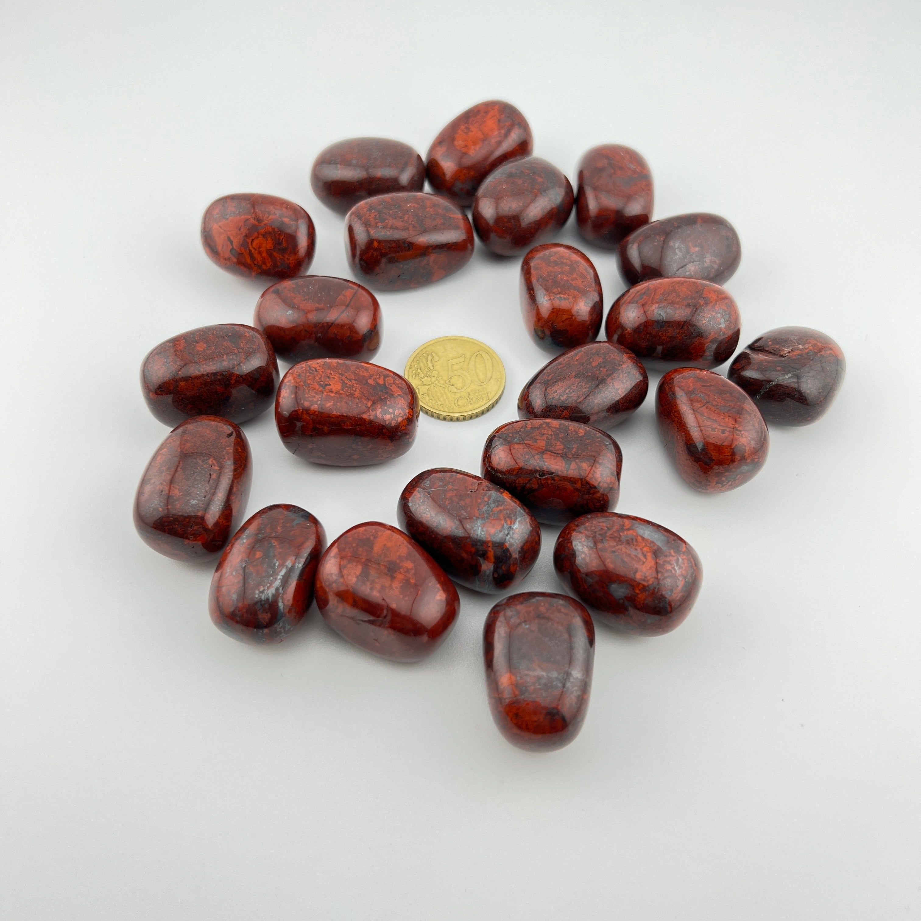 Brekzienjaspis - Trommelstein - Größe 2 - 4 cm