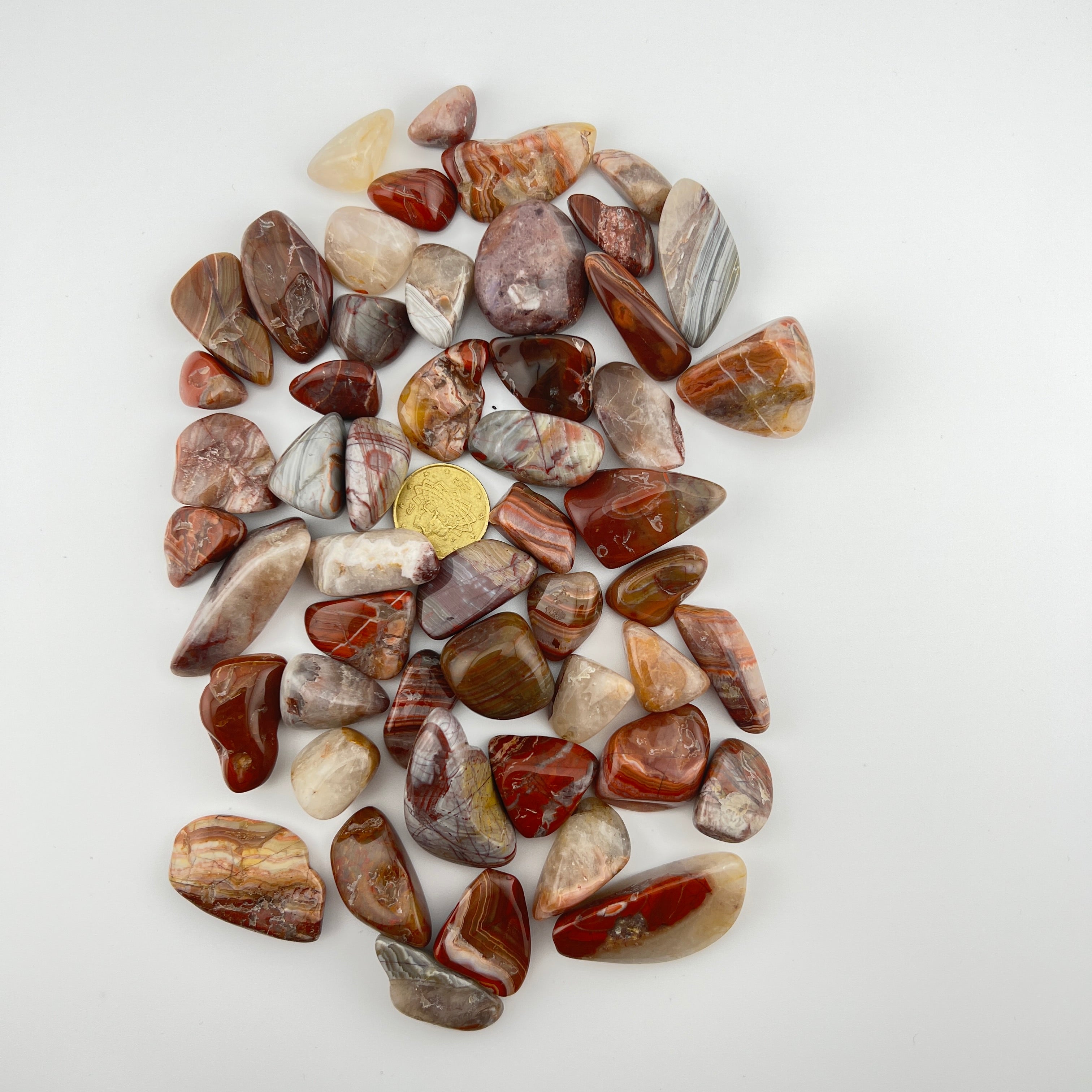 Schlottwitz Achat (Sachsen Erzgebirge) - Trommelstein - Größe 1,5 - 4,5 cm