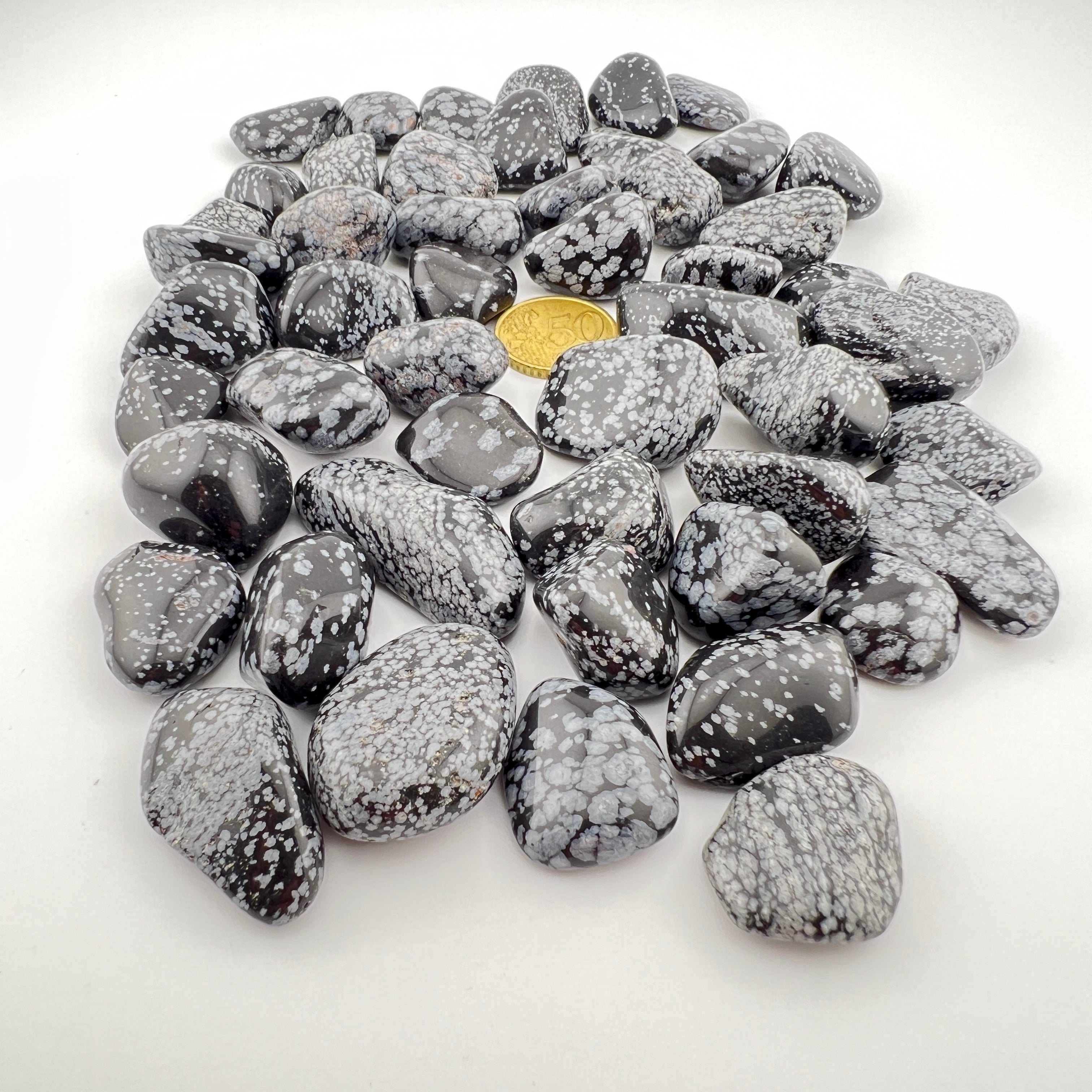 Schneeflockenobsidian - Trommelstein - Größe 2 - 3,5 cm