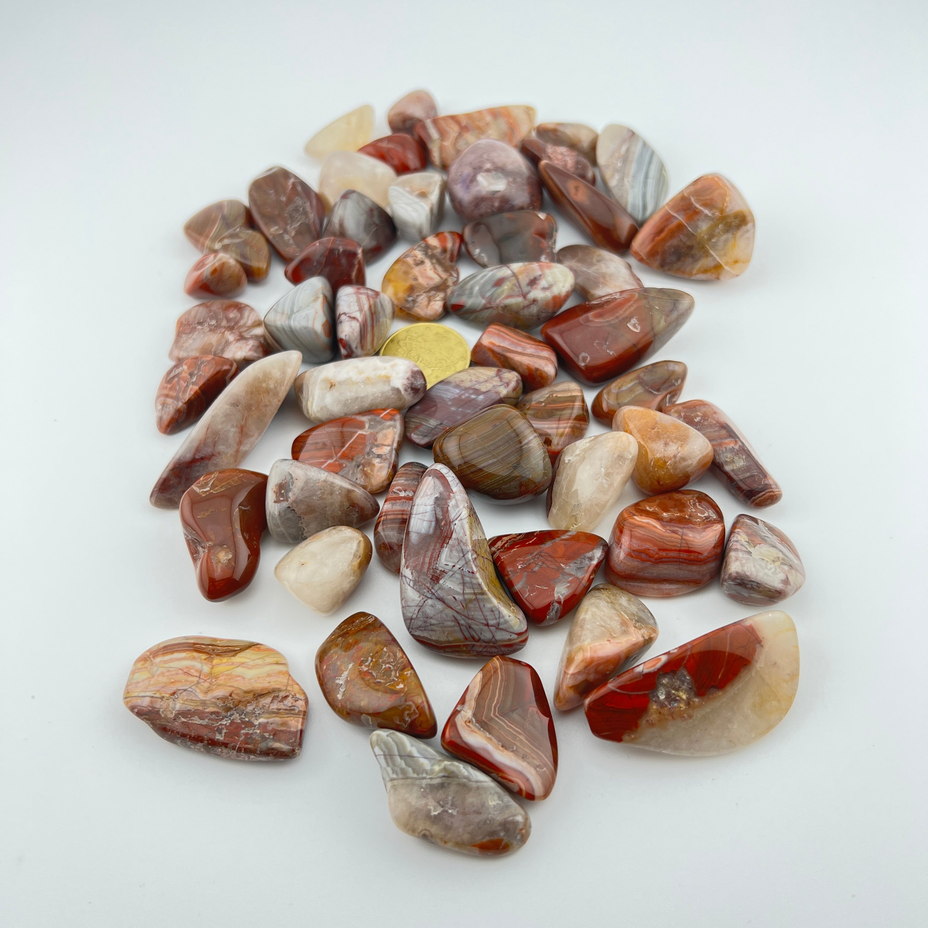 Schlottwitz Achat (Sachsen Erzgebirge) - Trommelstein - Größe 1,5 - 4,5 cm