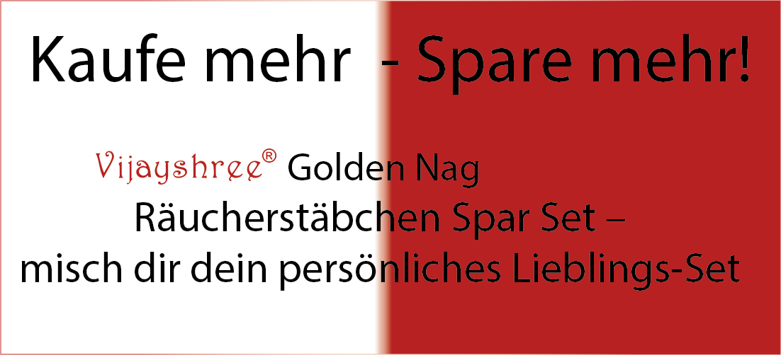 Dein eigenes Vijayshree Golden Nag Räucherstäbchen Spar-Set