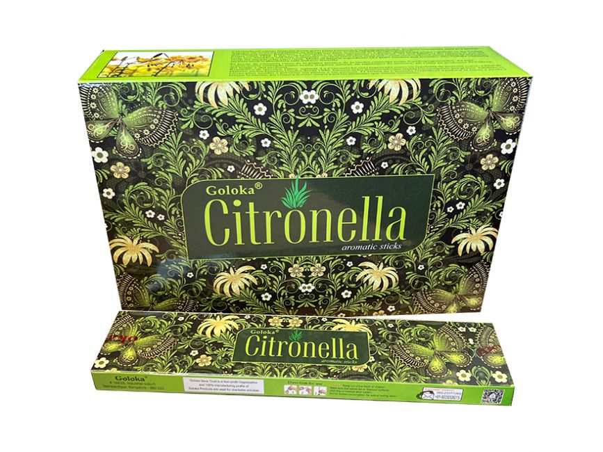 Goloka - Citronella (Zitronengras) - Räucherstäbchen 15 g