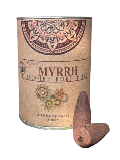 Goloka - Myrrh (Myrrhe) - Backflow Cones - Rückfluss Räucherkegel 24 St.