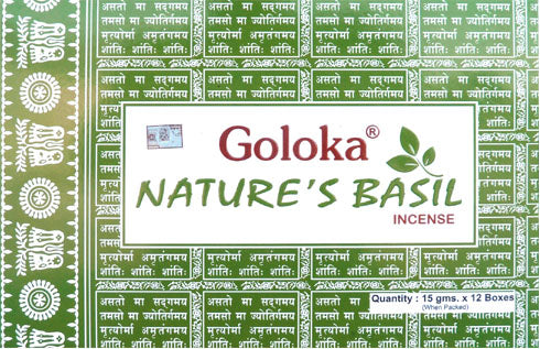 Goloka - Natures´s Basil (Basilikum) - Räucherstäbchen 15 g
