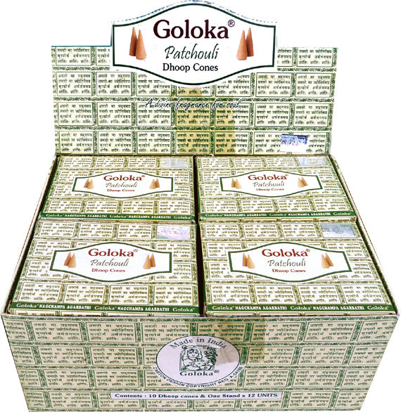 Goloka - Patchouli - Räucherkegel 10 St.