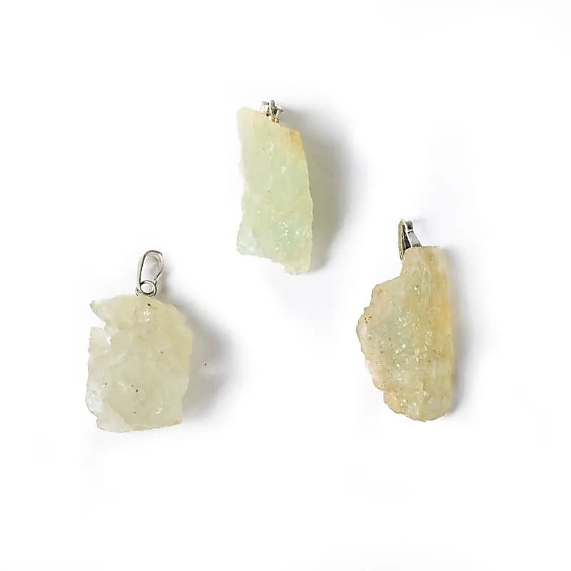 Grüner Calcit - Roh - Edelsteinanhänger ca. 2-4 cm