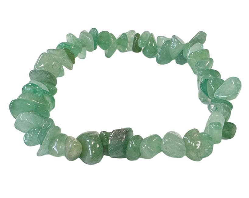 Grünes Aventurin Splitterarmband – Natürliche Nuggets aus Brasilien (5-8 mm, A-Qualität)