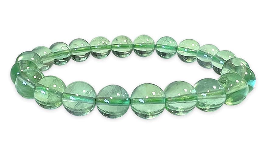 Grünes Fluorit Armband – Kristalline Reinheit in AAA-Qualität (8–9 mm)