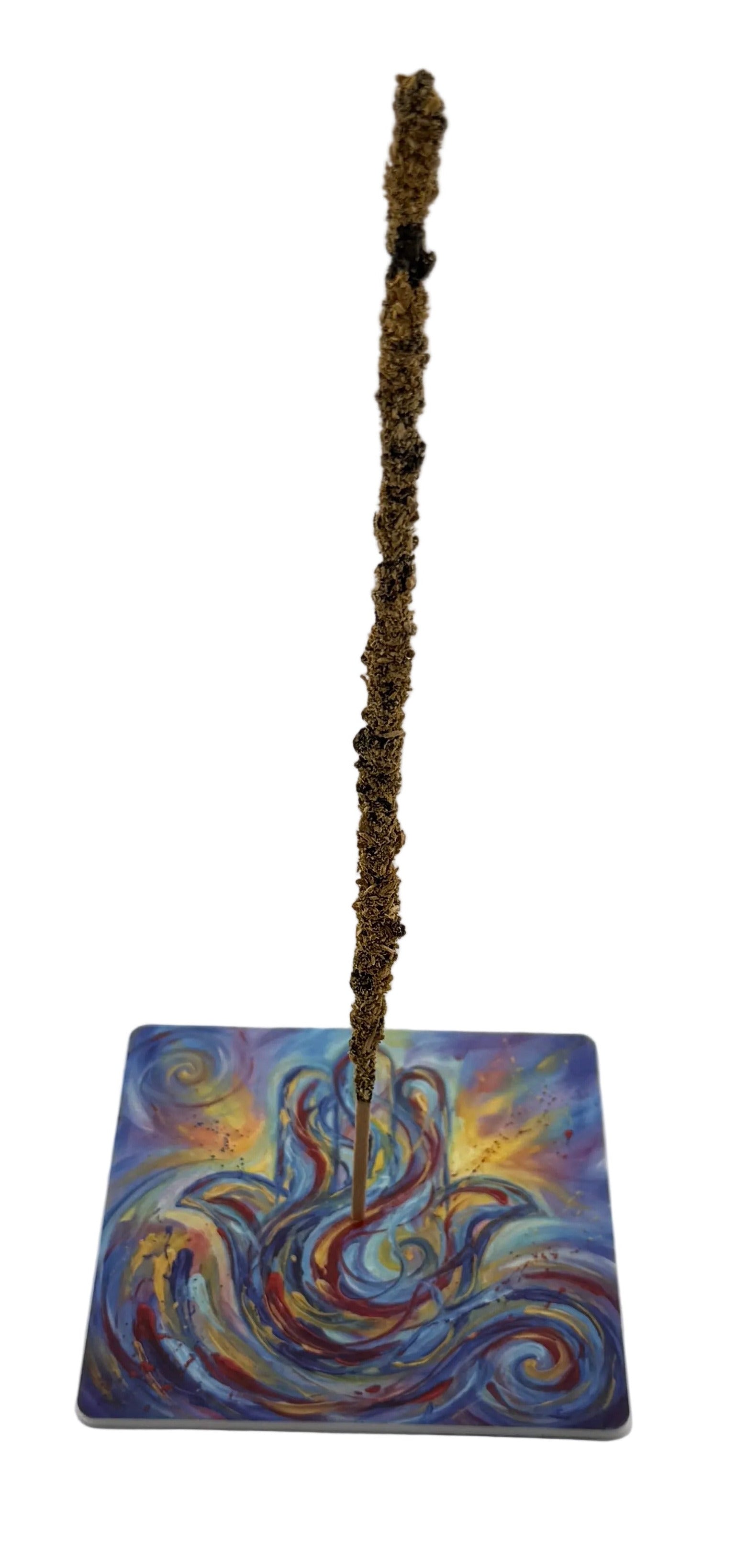 Hamsa – Motiv 1 | Abstrakter Räucherstäbchenhalter aus Acryl - 10 × 10 cm