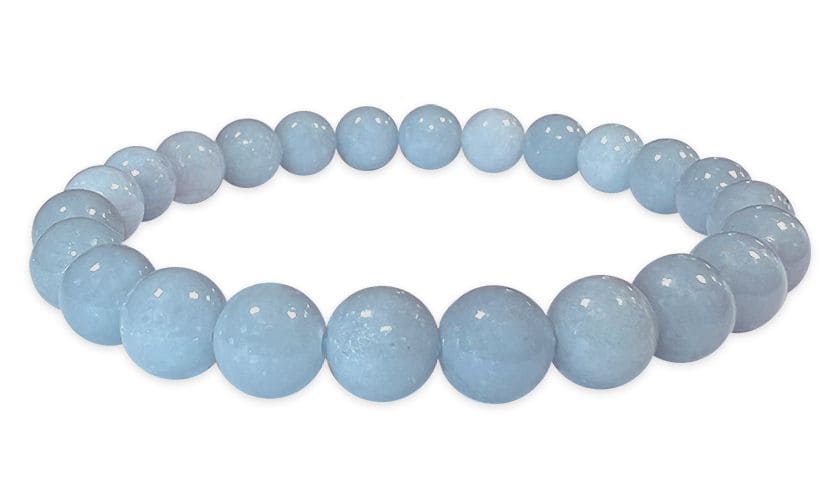 Himmelblaues Angelit Armband – Sanfte Energie aus Peru in A-Qualität (8 mm)