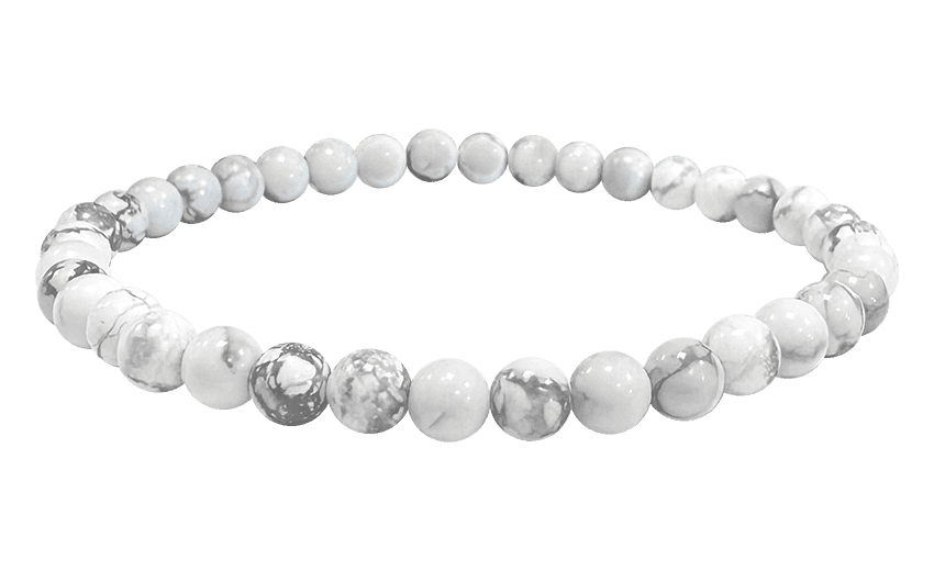 Howlith Armband – Simbabwe Natursteine (4 mm, A-Qualität)