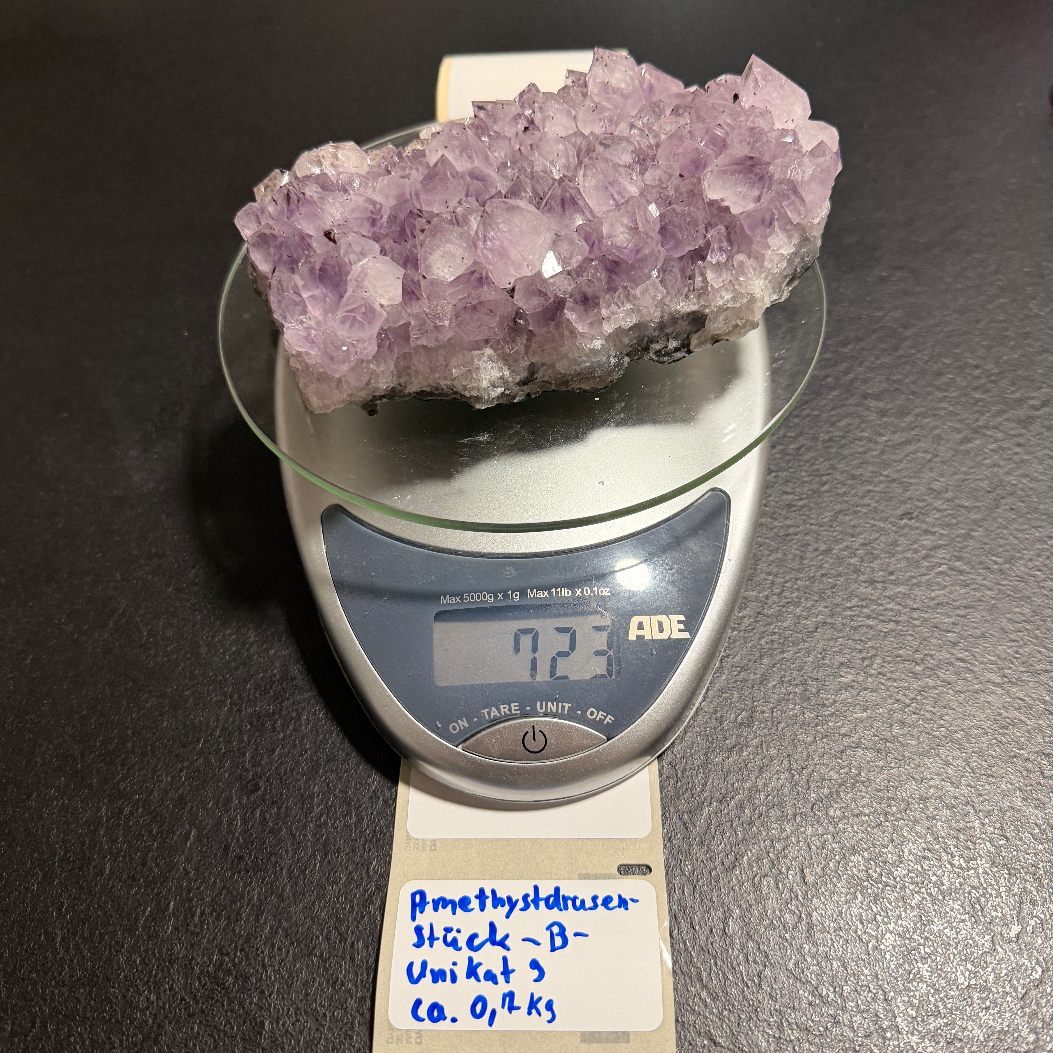 Amethystdrusenstück – B-Qualität – Brasilien – Unikat 09 (ca. 0,7 kg)