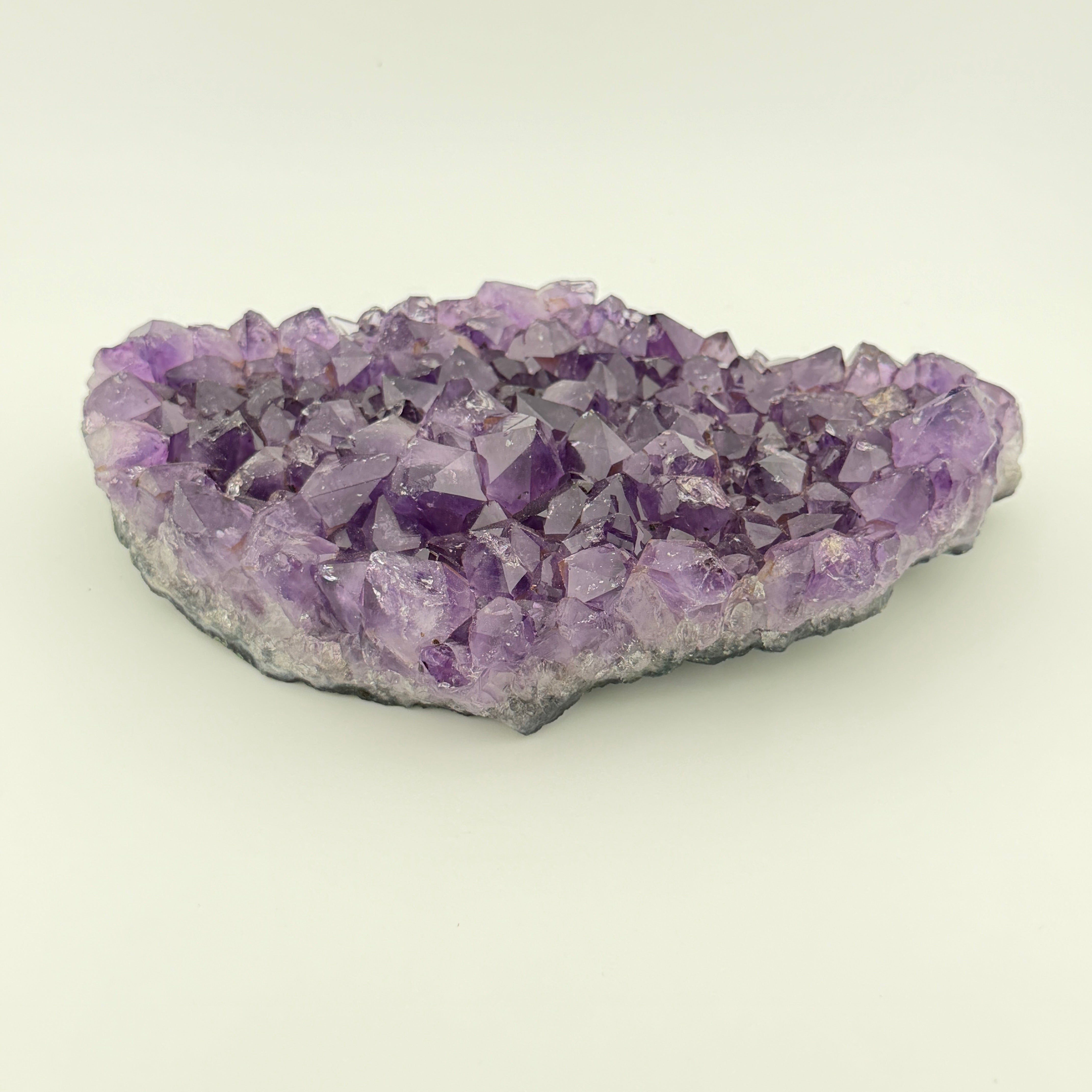 Amethyst Drusenstück Unikat 10 – A-Qualität –  937 g - Maße: 19 x 12 x 5 cm – Naturkristall aus Brasilien für Schutz und Klarheit