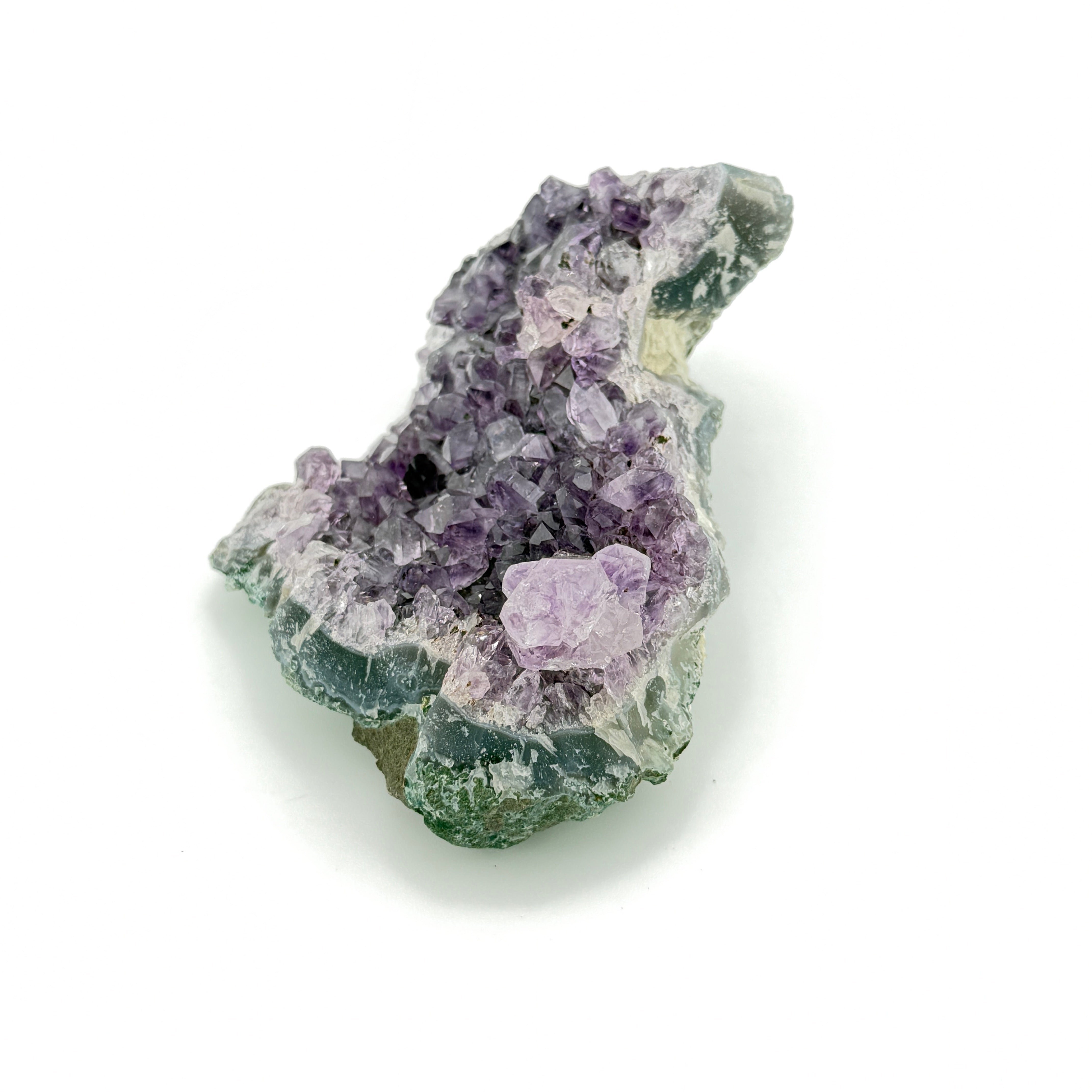 Amethyst Drusenstück Unikat 12 – A-Qualität –  374 g - Maße: 12 x 8 x 5 cm – Naturkristall aus Brasilien für Schutz und Klarheit