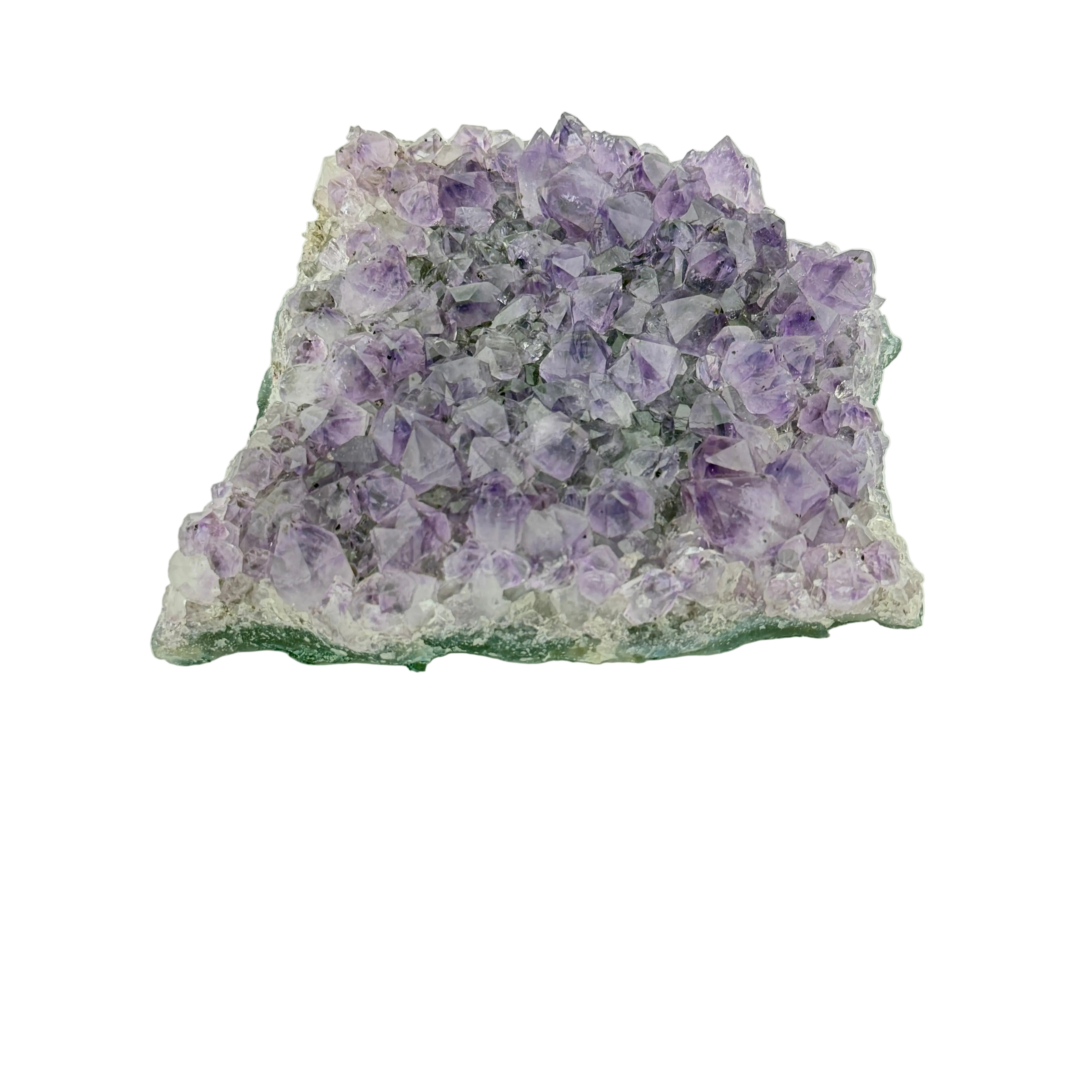 Amethyst Drusenstück Unikat 13 – A-Qualität –  542 g - Maße: 13 x 11 x 3,5 cm – Naturkristall aus Brasilien für Schutz und Klarheit