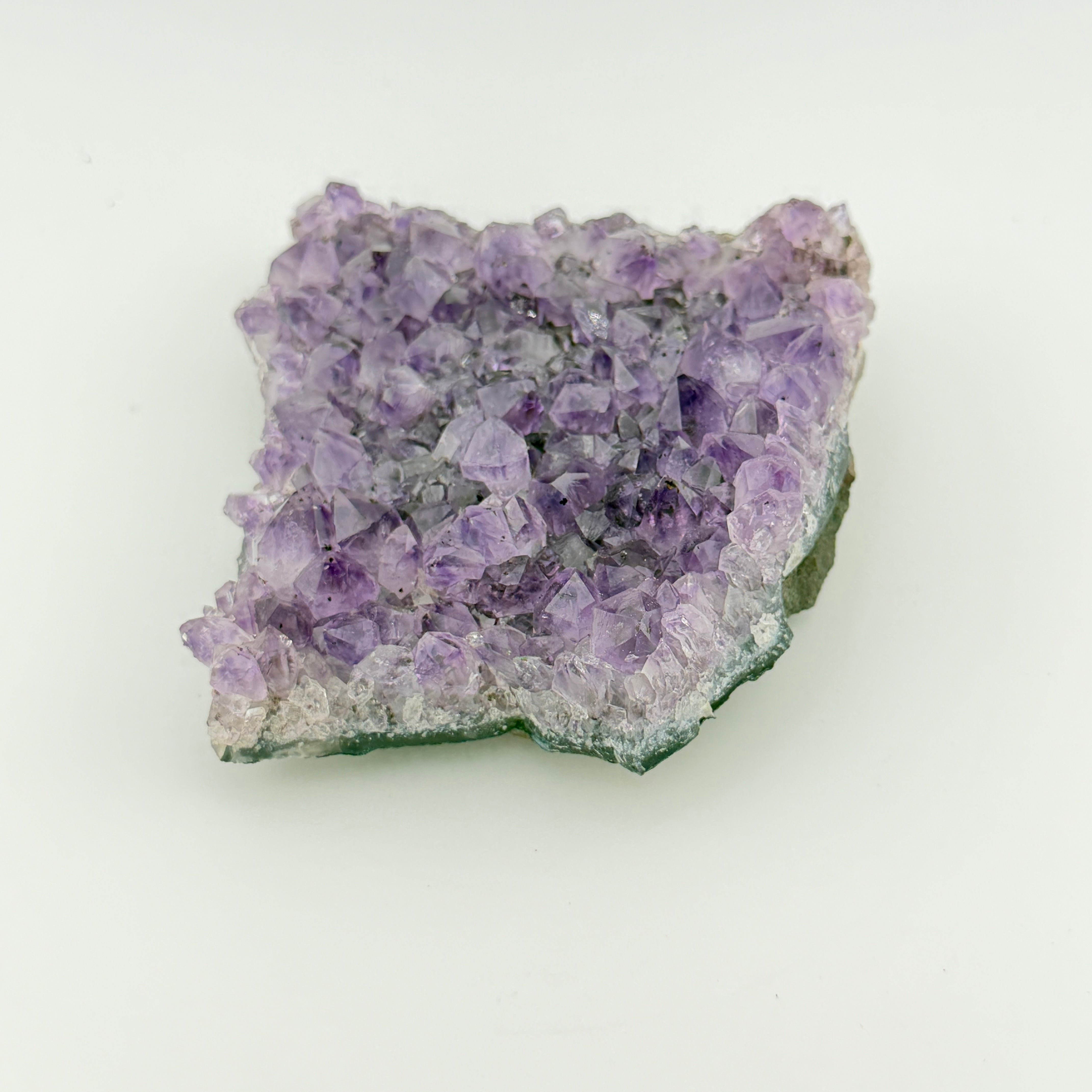 Amethyst Drusenstück Unikat 13 – A-Qualität –  542 g - Maße: 13 x 11 x 3,5 cm – Naturkristall aus Brasilien für Schutz und Klarheit