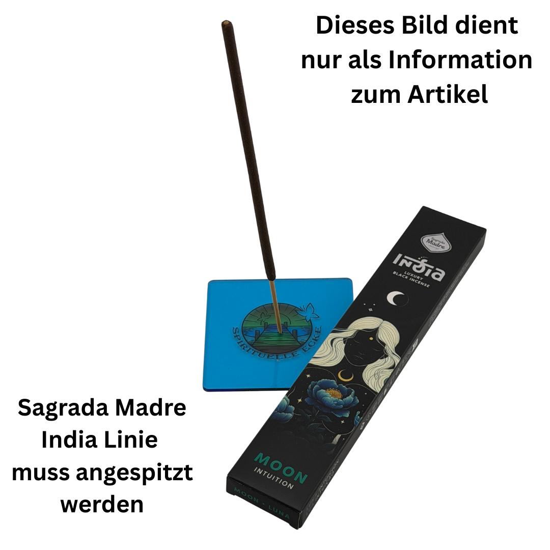 OM – Motiv 10 | Abstrakter Räucherstäbchenhalter aus Acryl - 10 × 10 cm