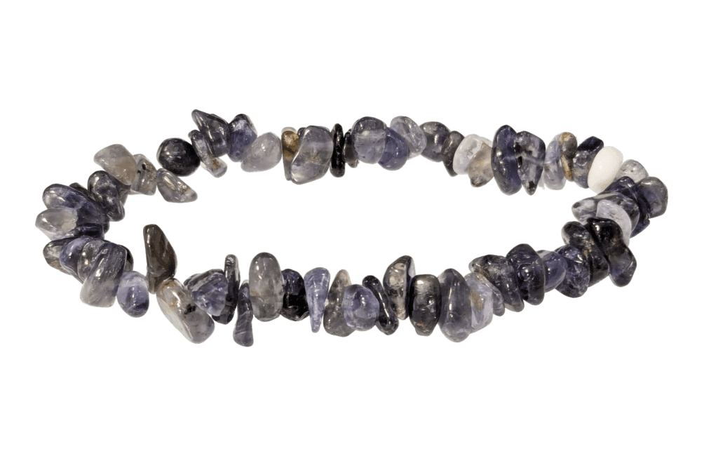 Iolith (Cordierit) Splitterarmband – Der Wassersaphir aus Indien (5-8 mm, A-Qualität)