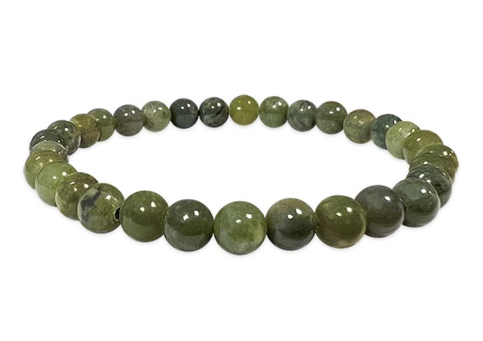 Jade Nephrit - A Qualität - Perlenarmband 6 mm