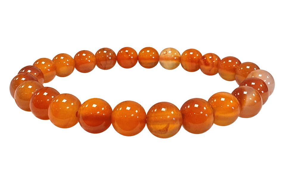 Karneol Armband – Wärmende Lebensfreude aus Brasilien in A-Qualität (8 mm)