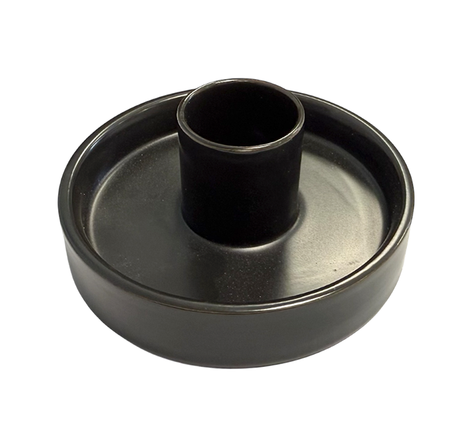 Keramik Räucherhalter für Palo Santo & Kegel – Edles Schwarz (10,5 cm)