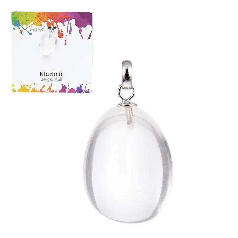 Klarheit – Bergkristall Trommelstein 2,0–2,5 cm mit 925er Silberöse - klein