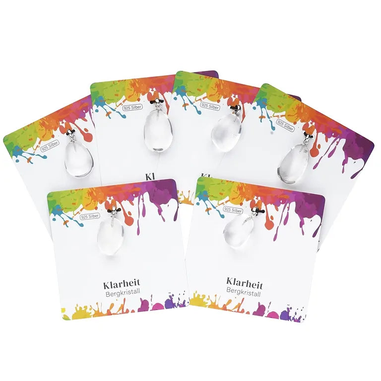 Klarheit – Bergkristall Trommelstein 2,0–2,5 cm mit 925er Silberöse - klein