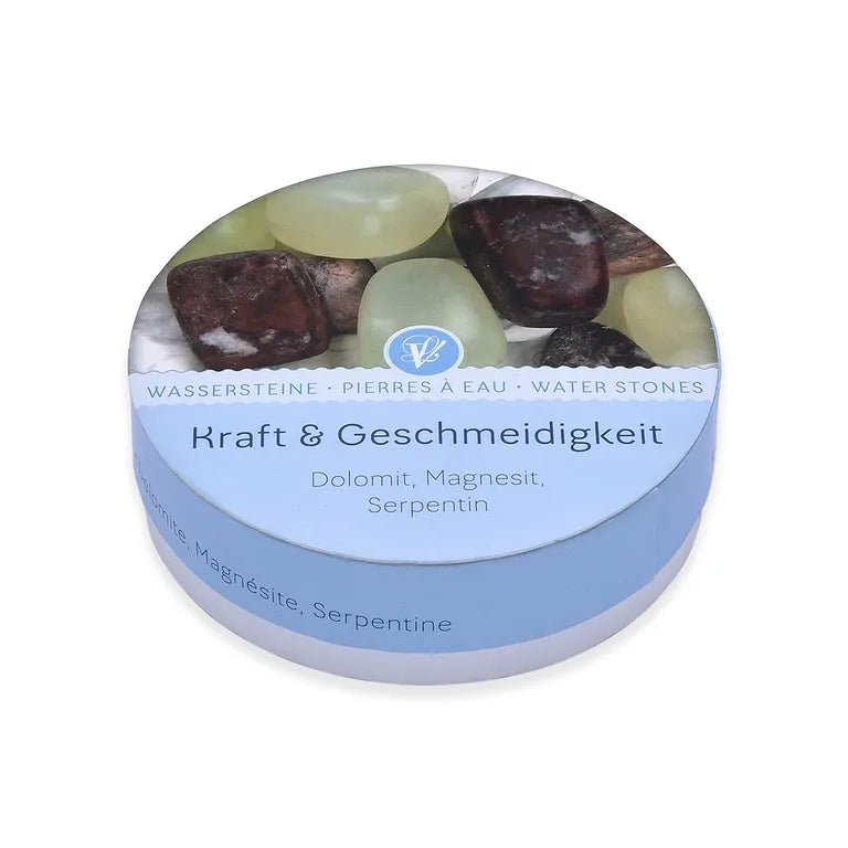 Kraft und Geschmeidigkeit – Lapis-Vitalis - Wassersteine Mischung ca. 100 g in Pappschachtel