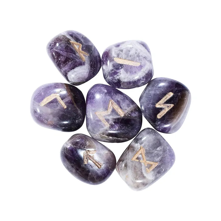 Lapis Vitalis® - Runenorakel Amethyst – Set in Metall-Geschenkdose (mit Anleitung)