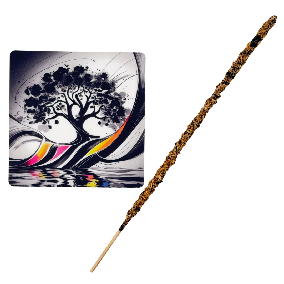 Lebensbaum – Motiv 10 | Abstrakter Räucherstäbchenhalter aus Acryl - 10 × 10 cm