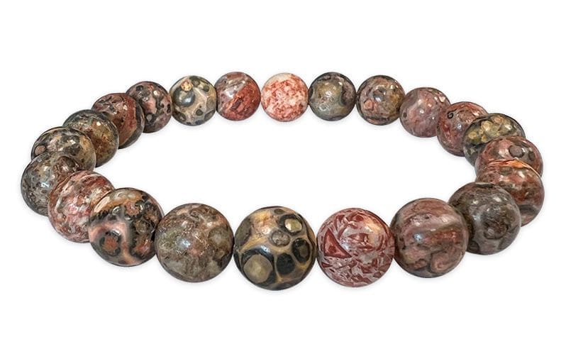 Leoparden-Jaspis Armband – Wilde Erdkraft aus Brasilien (8-9 mm)